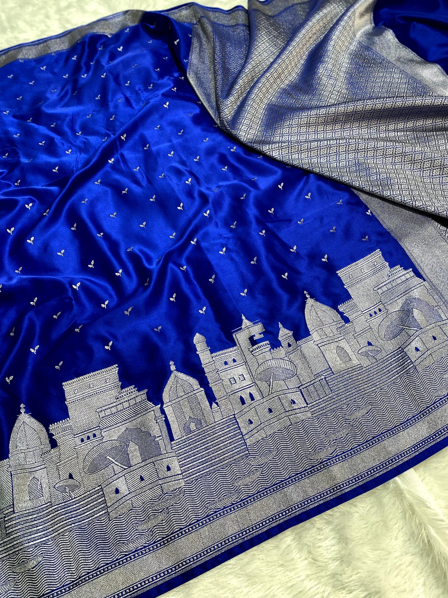 Premium Banarasi Mashru Silk Ganga Ghaat Saree
