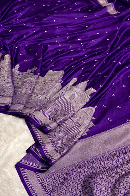 Premium Banarasi Mashru Silk Ganga Ghaat Saree