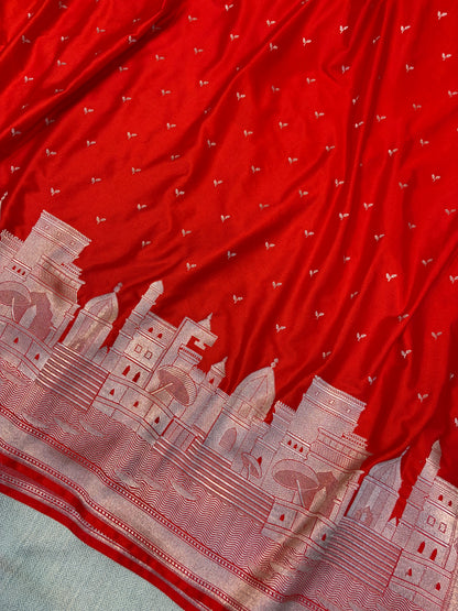 Premium Banarasi Mashru Silk Ganga Ghaat Saree