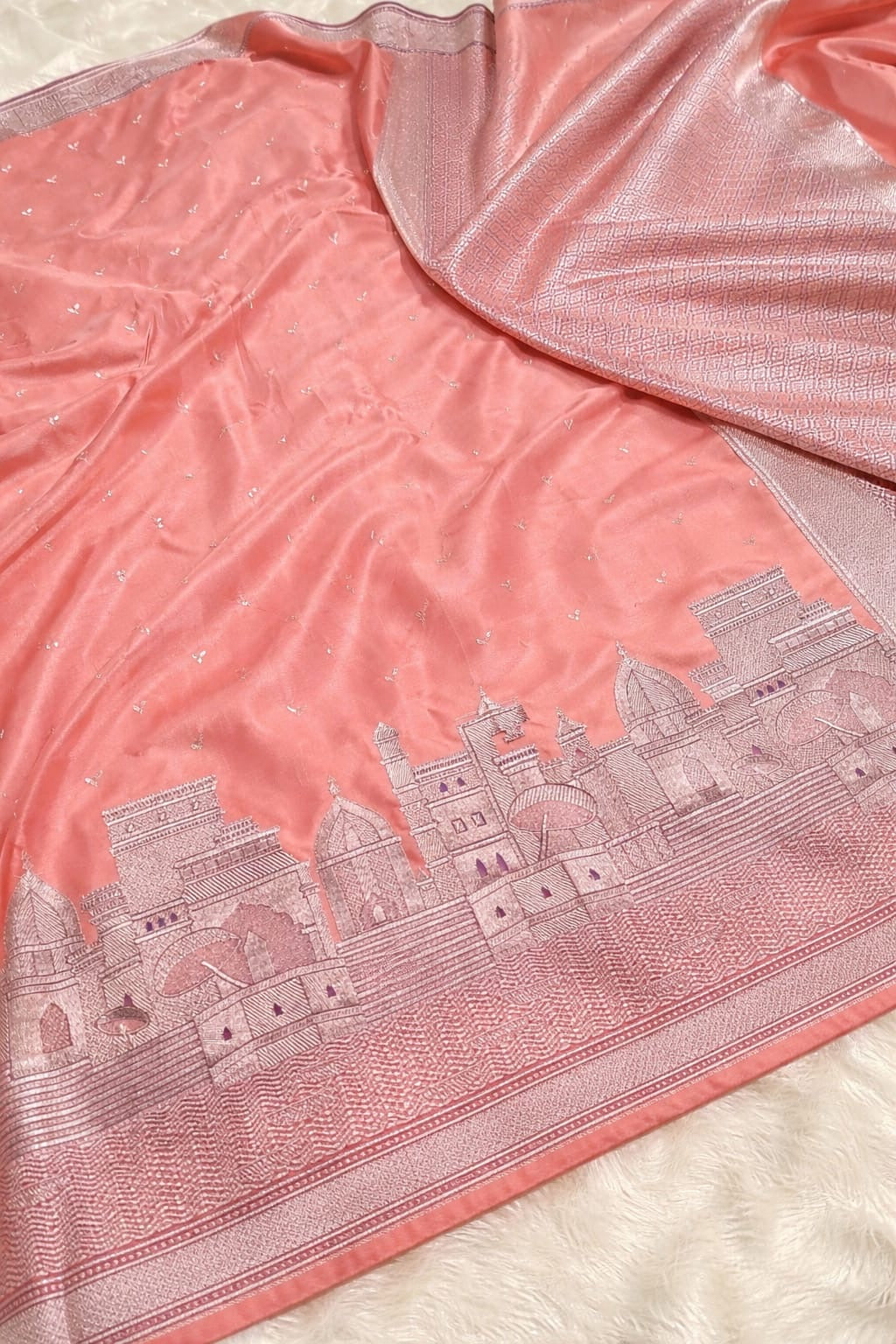 Premium Banarasi Mashru Silk Ganga Ghaat Saree