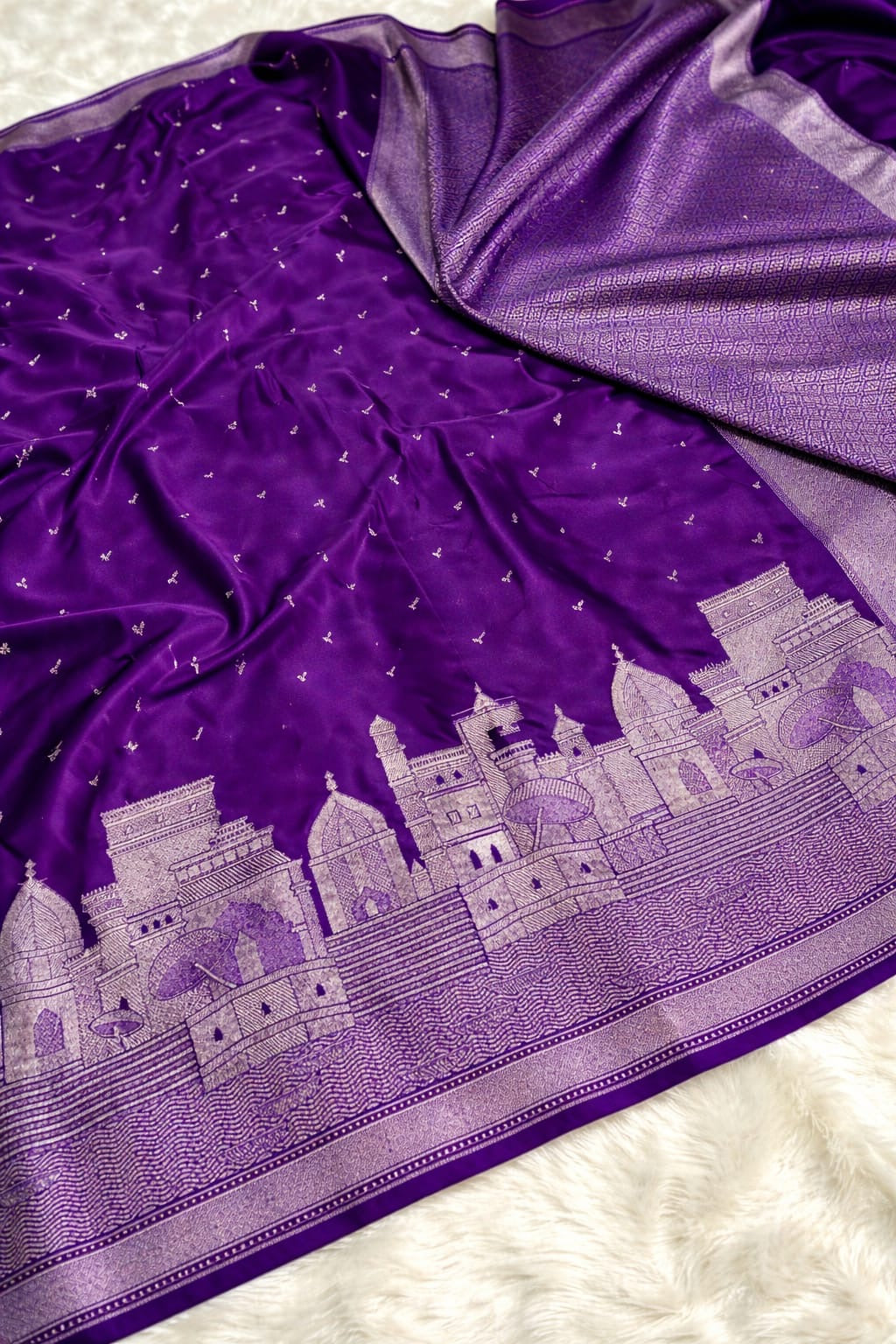 Premium Banarasi Mashru Silk Ganga Ghaat Saree
