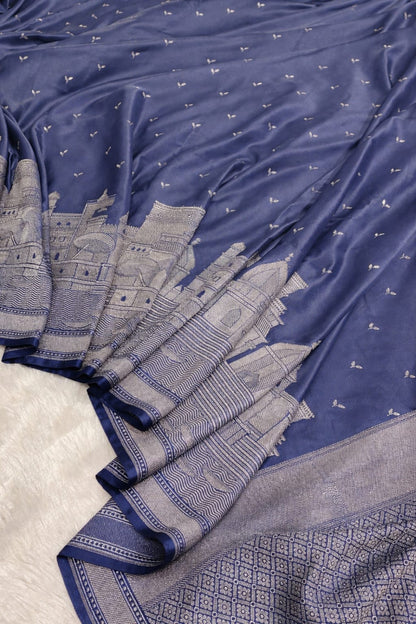 Premium Banarasi Mashru Silk Ganga Ghaat Saree